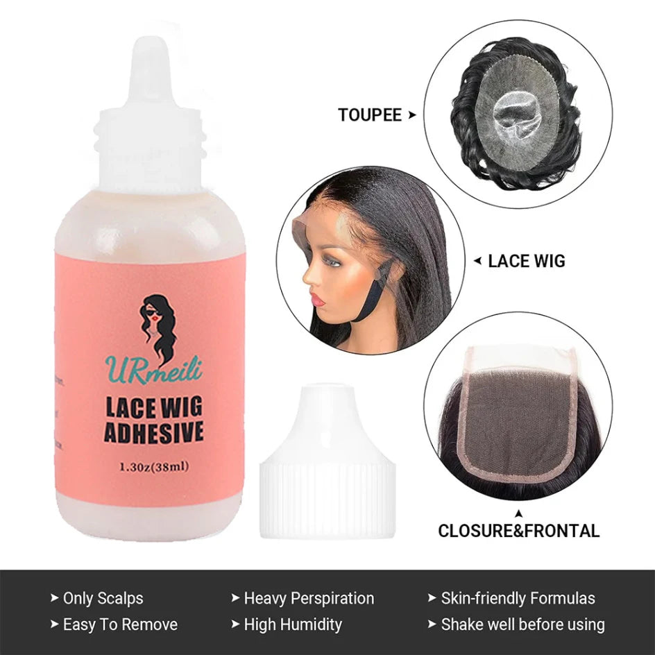 Waterproof Wig Lace Glue Set with Application Tools & Hair Wax Stick