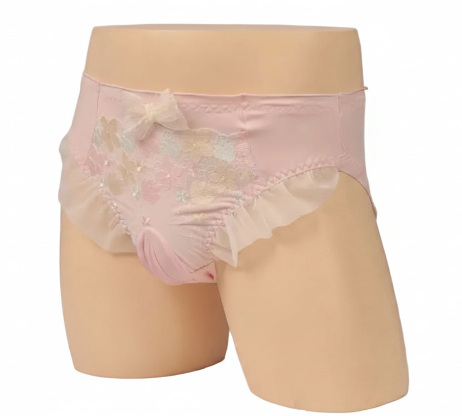 Lolita Frill Bow Sissy Panties – Maid Cosplay Briefs for Femboys & Crossdressers