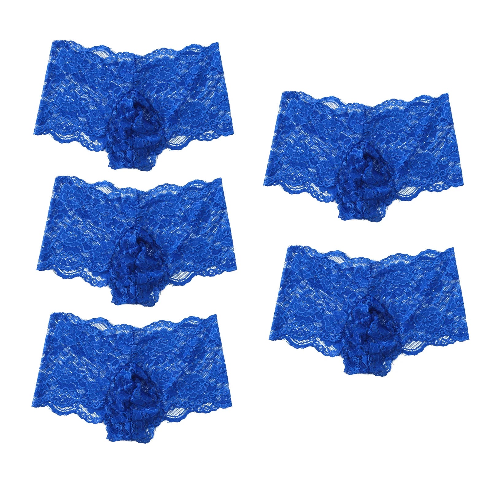 "Sissy Anya" 5pcs Kit Sexy Men Lace Boxers
