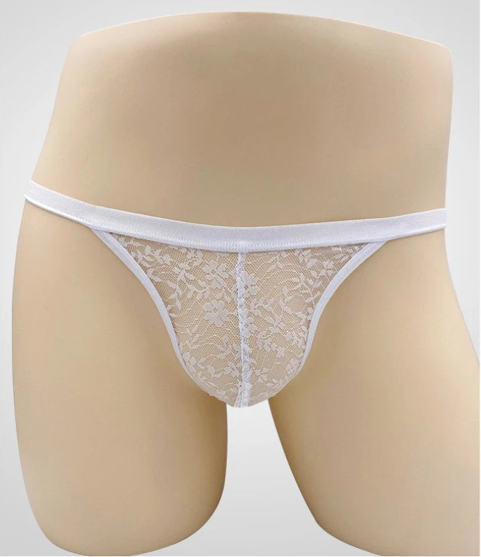 Lace Sissy Pouch Jockstrap — Femboy & Crossdresser Butt Cut-Out Lingerie