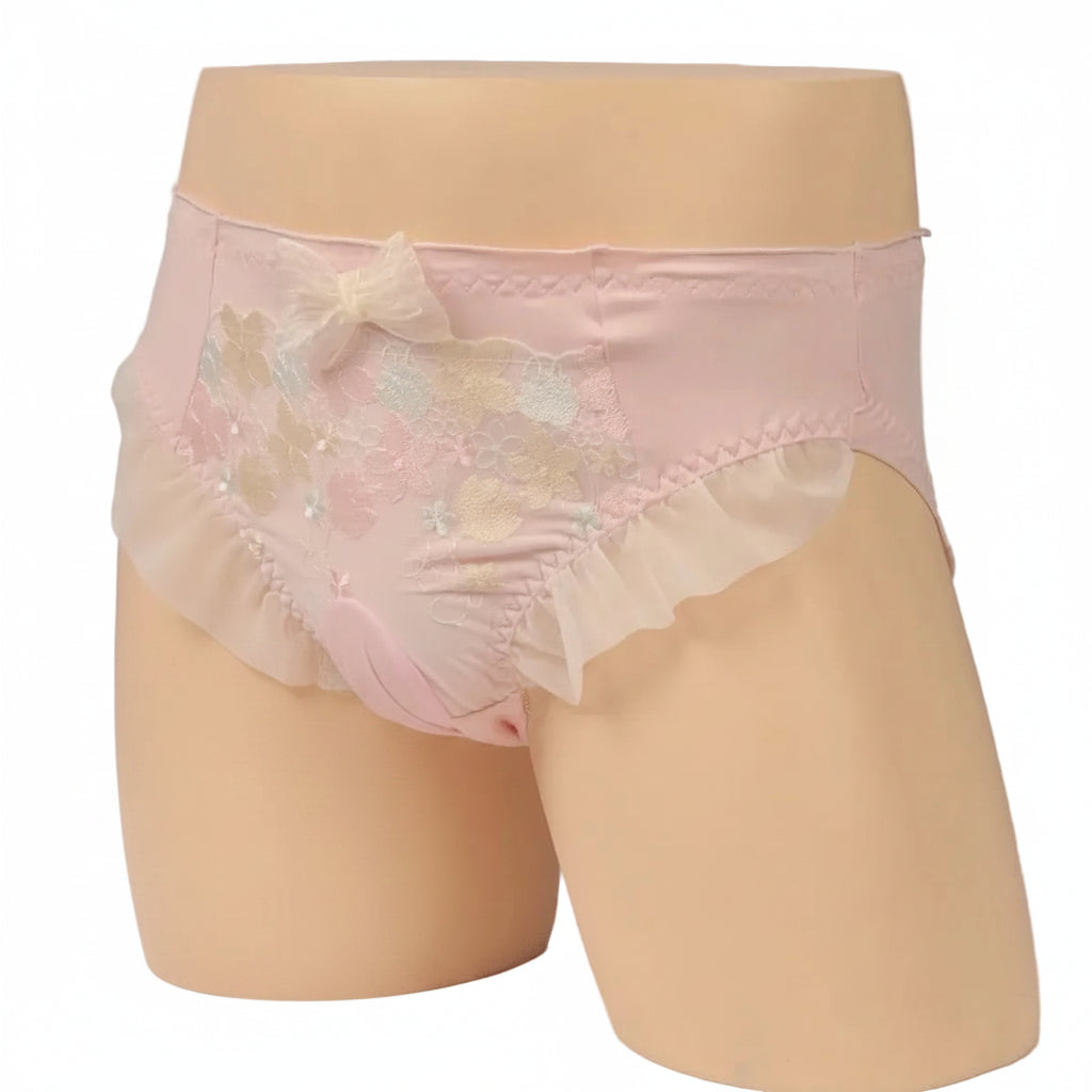Lolita Frill Bow Sissy Panties – Maid Cosplay Briefs for Femboys & Crossdressers