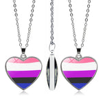 Load image into Gallery viewer, LGBT Gay Rainbow Pride Flag Necklace
