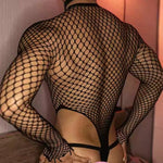 Load image into Gallery viewer, Mesh Long Sleeve Men Bodysuit
