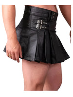 Load image into Gallery viewer, &quot;Alayna&quot; Faux  Leather Transvestite Pleated Skirt
