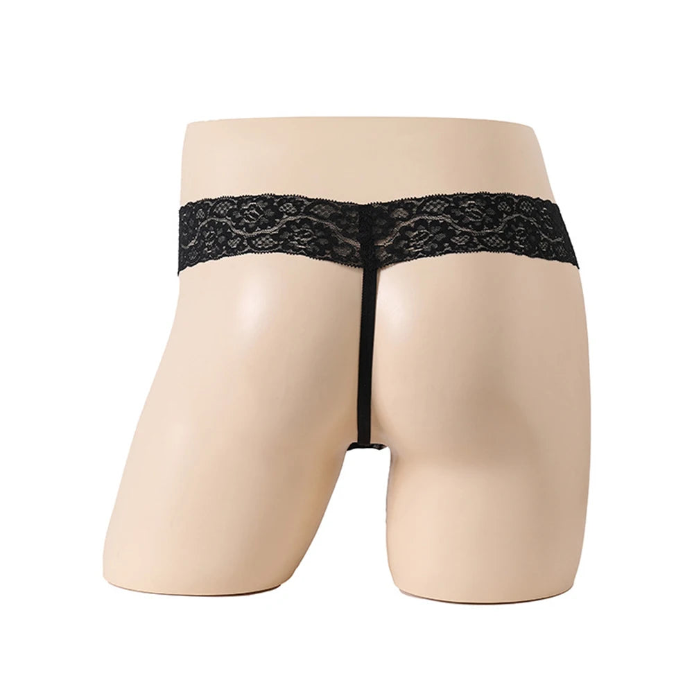 "Sissy Kendall" Print Lace Thongs Mens Lingerie