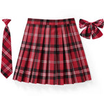 Load image into Gallery viewer, High Waist Pleated Plaid Mini Skirt Preppy Style.
