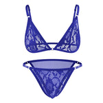 Load image into Gallery viewer, "Sissy Naylani" Floral Lace Lingerie Set — Bra &amp; Thong for Femme Expression
