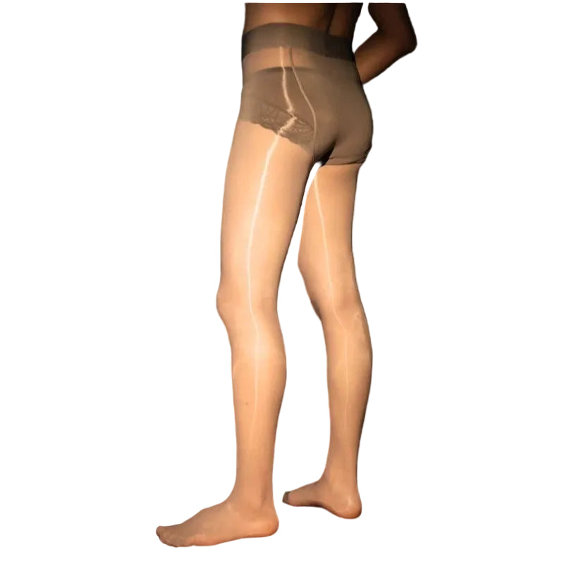 Men's Sheer Pantyhose | Ultra-Thin High-Waist Tights for Crossdressers & Femboys