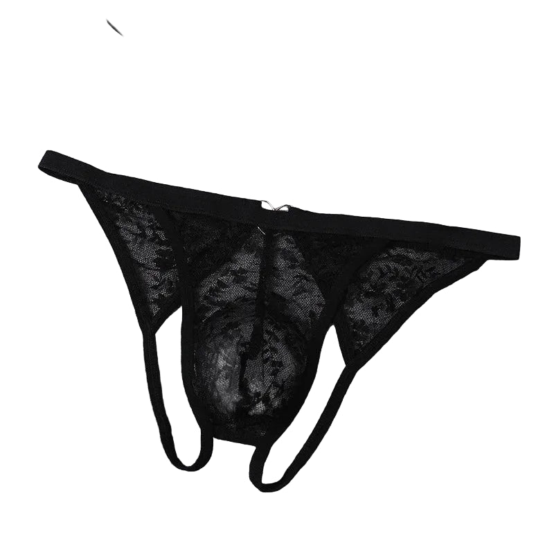 Lace Sissy Pouch Jockstrap — Femboy & Crossdresser Butt Cut-Out Lingerie