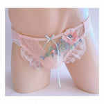 Load image into Gallery viewer, "Sissy Merritt" Briefs | Men's Lace &amp; Bow Frilly Panties for Crossdressing
