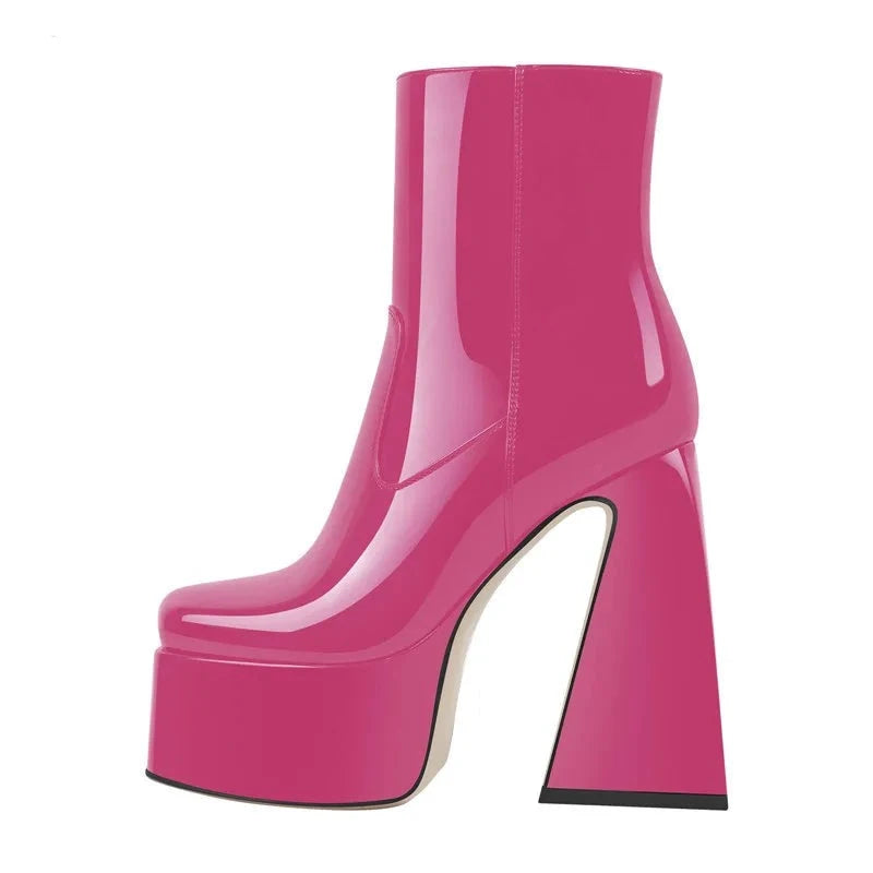 "Sissy Autumn" Square Toe Ankle Boots