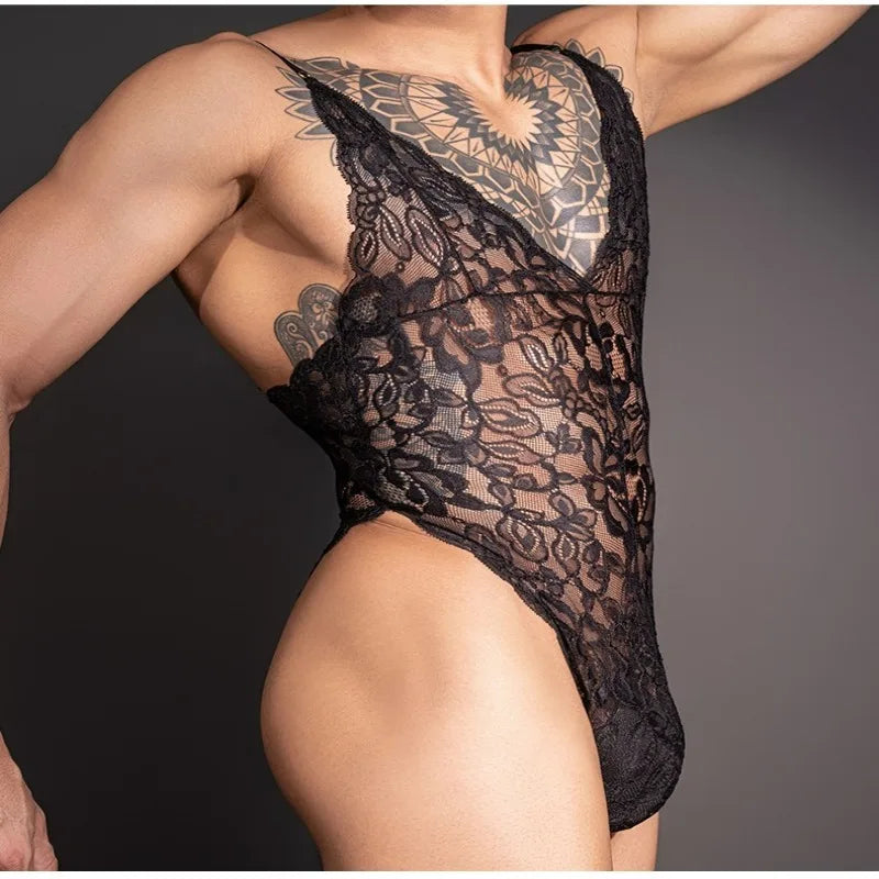 "Sissy Erin" Floral Lace Bodysuit