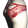 Sissy Embroidery Lace Pouch Briefs for Men — Sheer Floral Bullet Separation Underwear