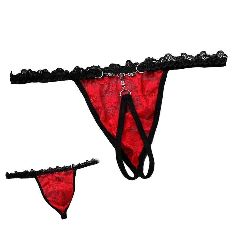 "Sissy Colbie" Floral Lace G-String Thong — Sheer Sissy Lingerie for Men