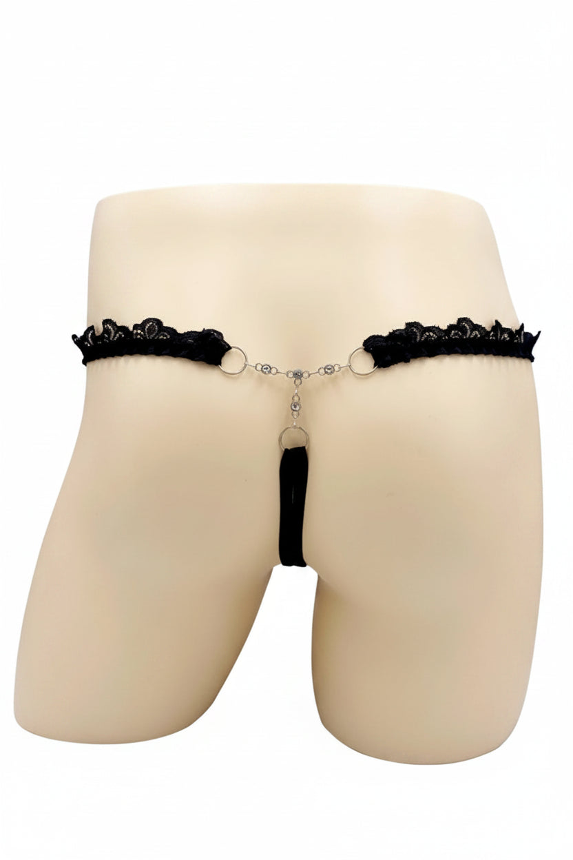 "Sissy Colbie" Floral Lace G-String Thong — Sheer Sissy Lingerie for Men