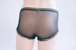 Load image into Gallery viewer, "Sissy Kyomi" Bow Ruffle Briefs — Mesh See-Through Lolita Panties for Men
