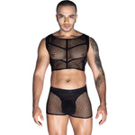 Load image into Gallery viewer, Fishnet Bodysuit &amp; Pants Set – 2-Piece Sexy Lingerie Costume

