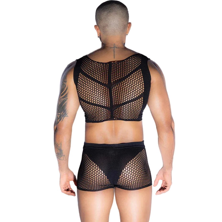 Fishnet Bodysuit & Pants Set – 2-Piece Sexy Lingerie Costume