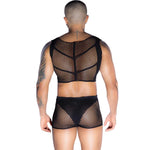 Load image into Gallery viewer, Fishnet Bodysuit &amp; Pants Set – 2-Piece Sexy Lingerie Costume

