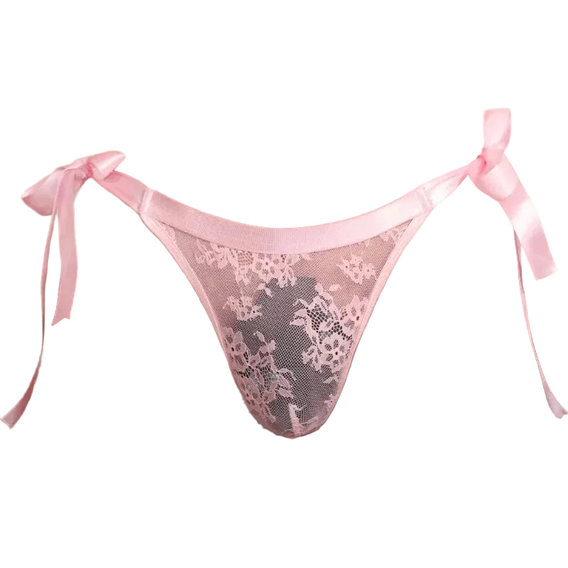 Lace See-Through Sissy Pouch Panties – Femboy & Crossdresser Briefs