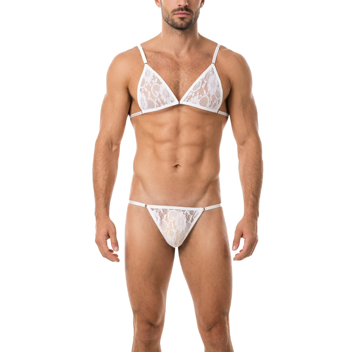 Sheer Lace Bra & Panty Set for Crossdressers
