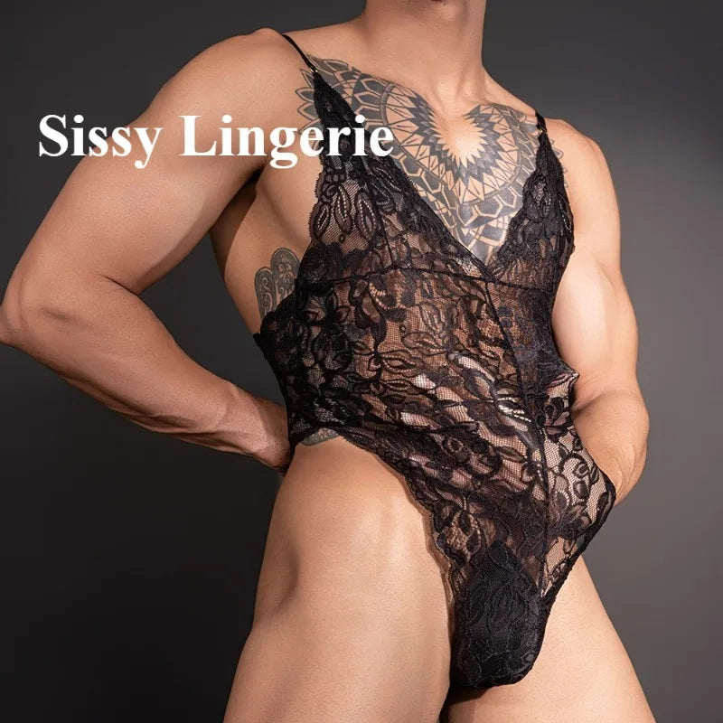 "Sissy Erin" Floral Lace Bodysuit