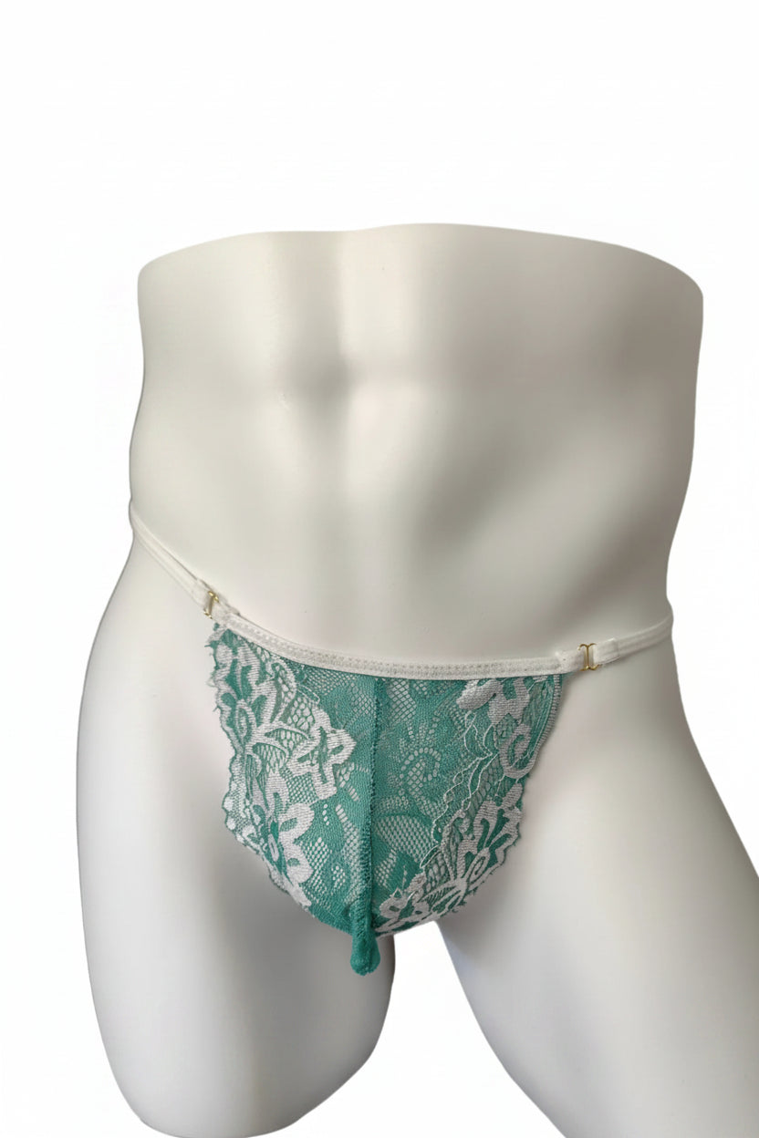 "Sissy Georgina" Men's Floral Lace G-String — Gay Pride Edition