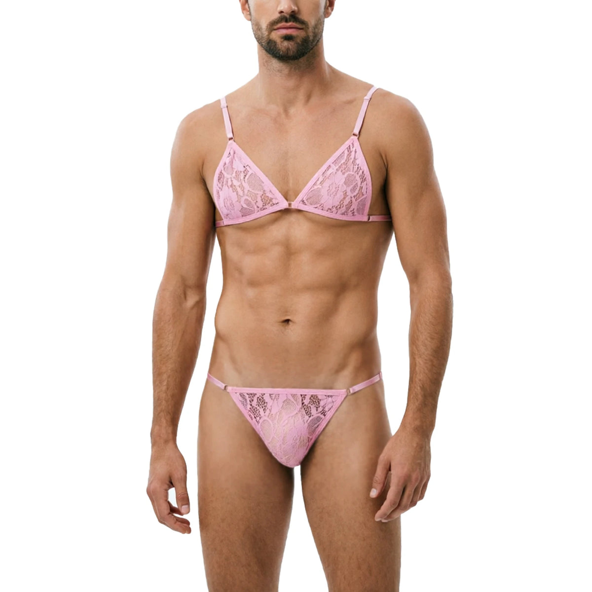 Sheer Lace Bra & Panty Set for Crossdressers