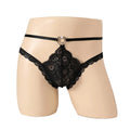 Lace Pouch Panties for Men — Floral See-Through Bikini Briefs