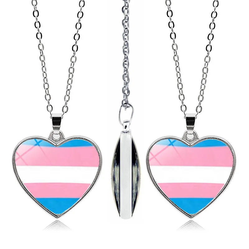 LGBT Gay Rainbow Pride Flag Necklace