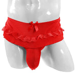 Load image into Gallery viewer, "Sissy Alara" Ruffle Skirted Thong Panties | Sissy Bowknot G-String Underwear
