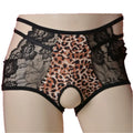 Leopard Lace Crotchless Panties – Femboy & Crossdresser Lingerie