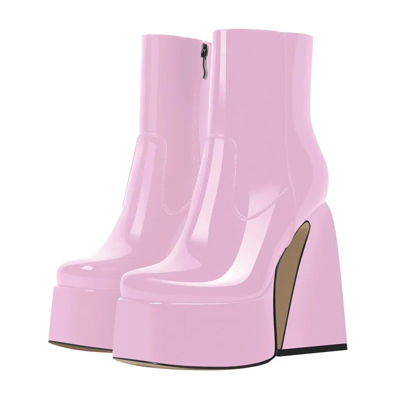"Sissy Autumn" Square Toe Ankle Boots