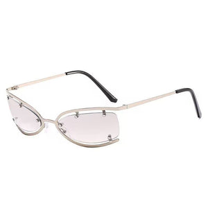 Y2K Semi-rimless Cat Eye Sunglasses