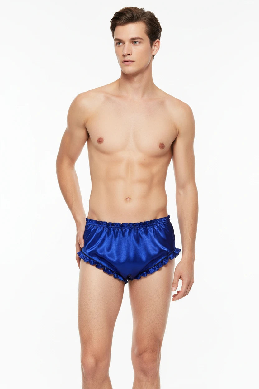 Glossy Satin Briefs for Sissies, Femboys & Feminine Fits