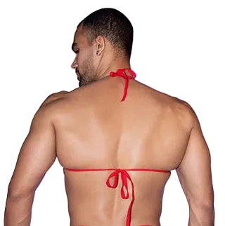 Cut-Out Halter Bra with Decorative Rings