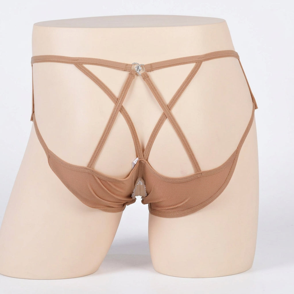 Sweet Allure Open-Crotch Floral Lace Panties