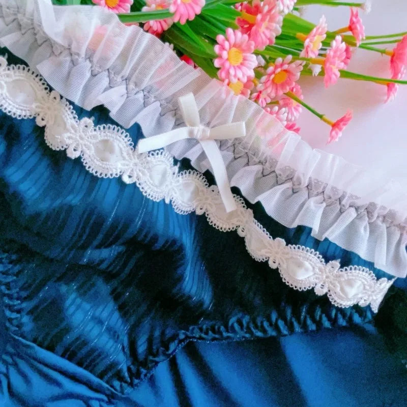 "Meilani" Ruffled Lace Sissy Briefs — Satin Knickers for Men