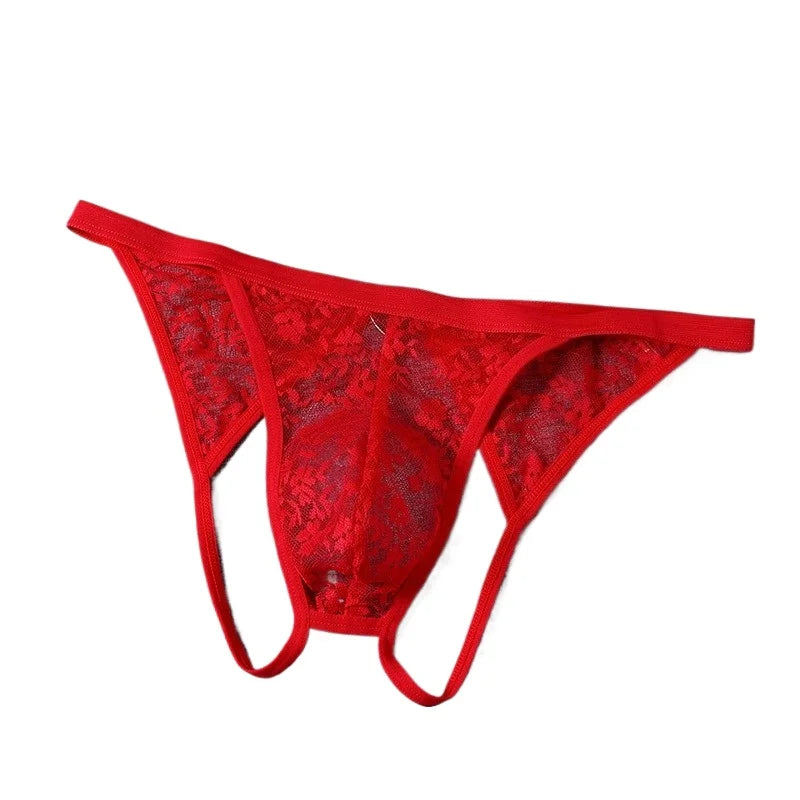 Lace Sissy Pouch Jockstrap — Femboy & Crossdresser Butt Cut-Out Lingerie
