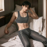 Load image into Gallery viewer, Shiny Pants Crop Tops Set
