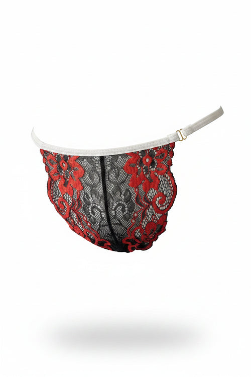 "Sissy Georgina" Men's Floral Lace G-String — Gay Pride Edition