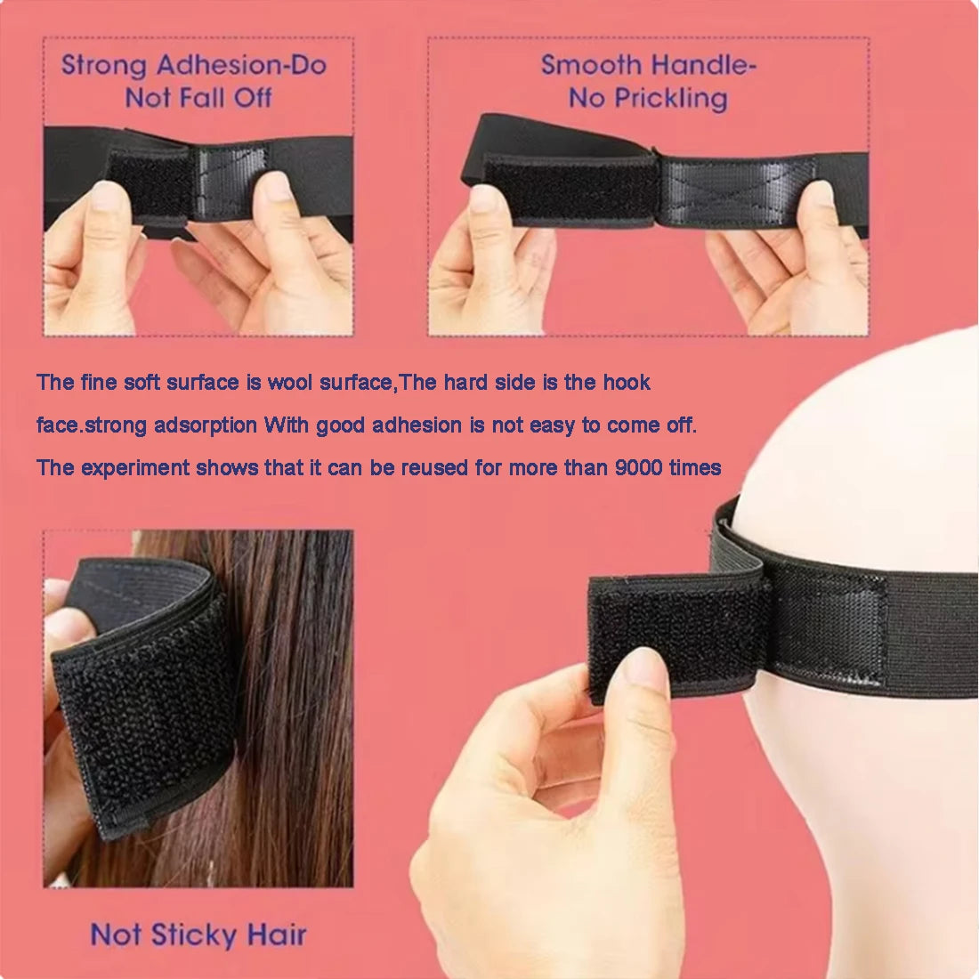 Waterproof Wig Lace Glue Set with Application Tools & Hair Wax Stick