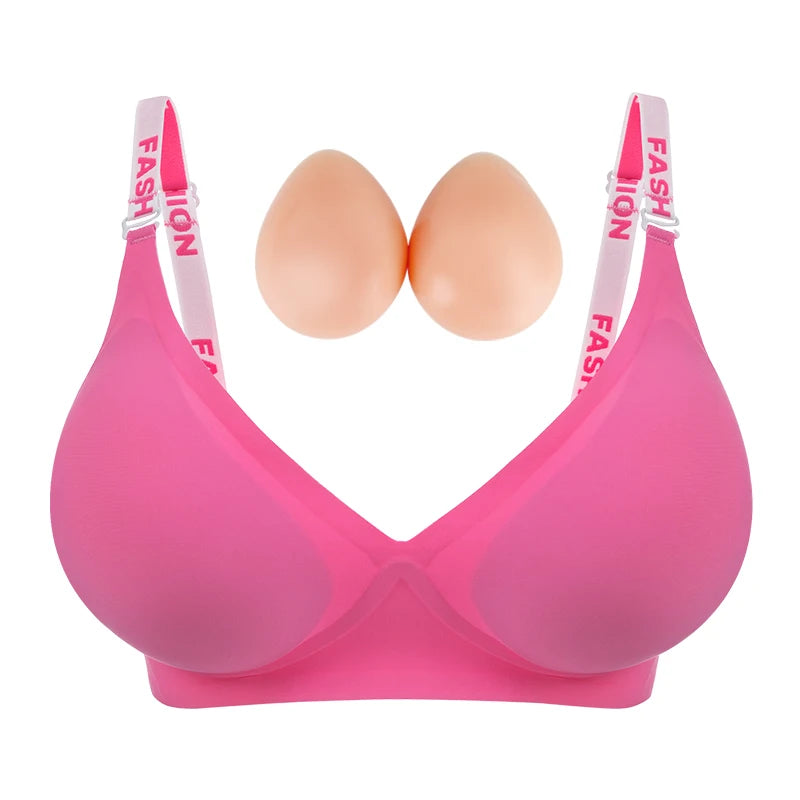 "Sissy Amanda" Silicone Fake Chest Bra