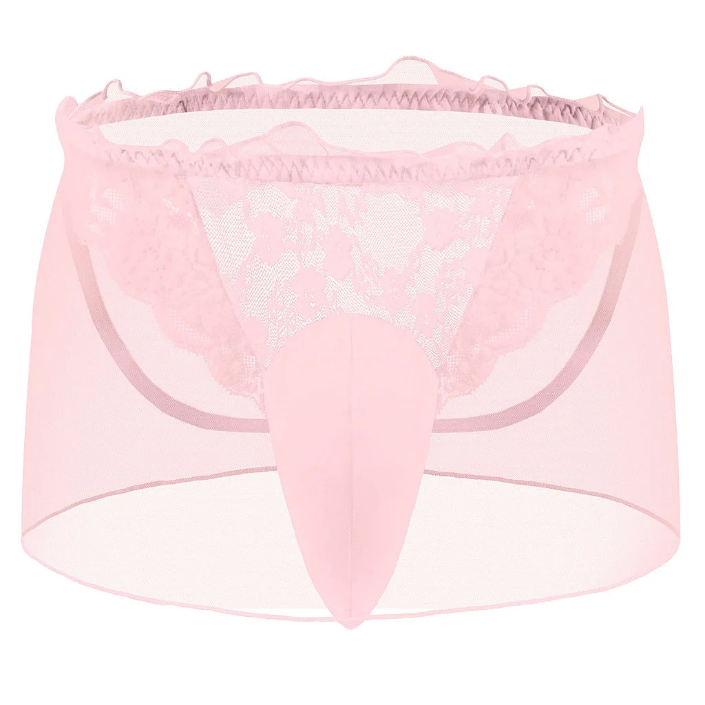 Sheer Lace Thong | Breathable See-Through Briefs for Feminine Expression