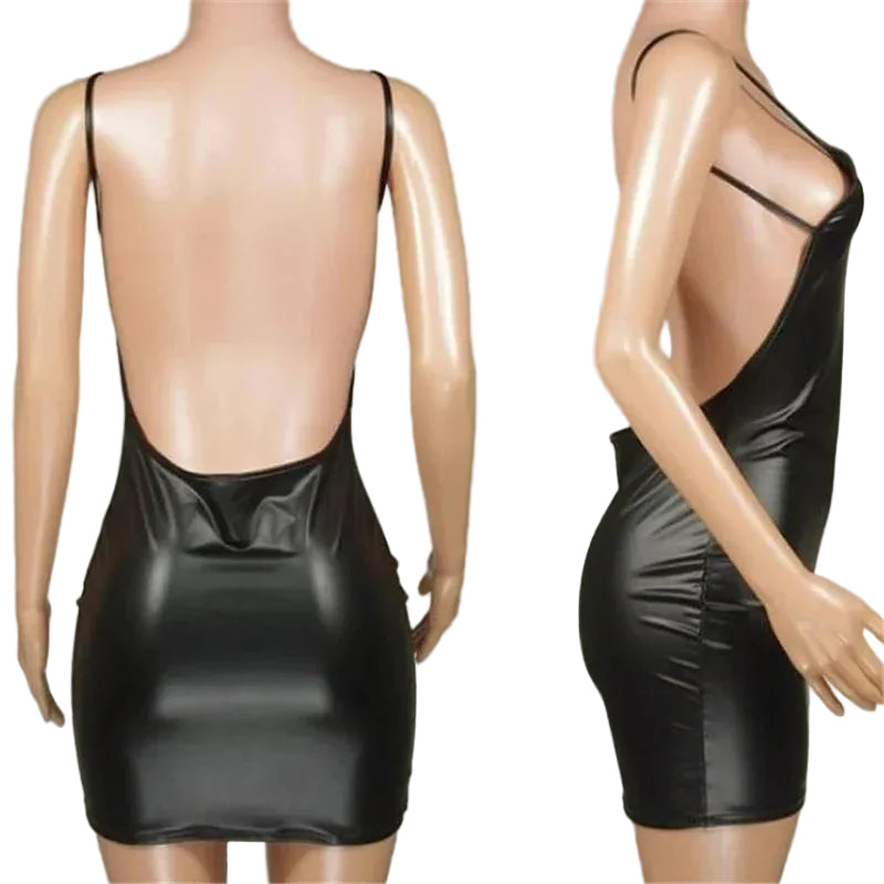 "Sissy Rowyn" Faux Leather Dress
