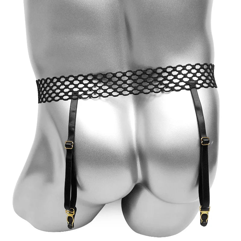 "Sissy Halo" Lace Mens Waist Garters Belts