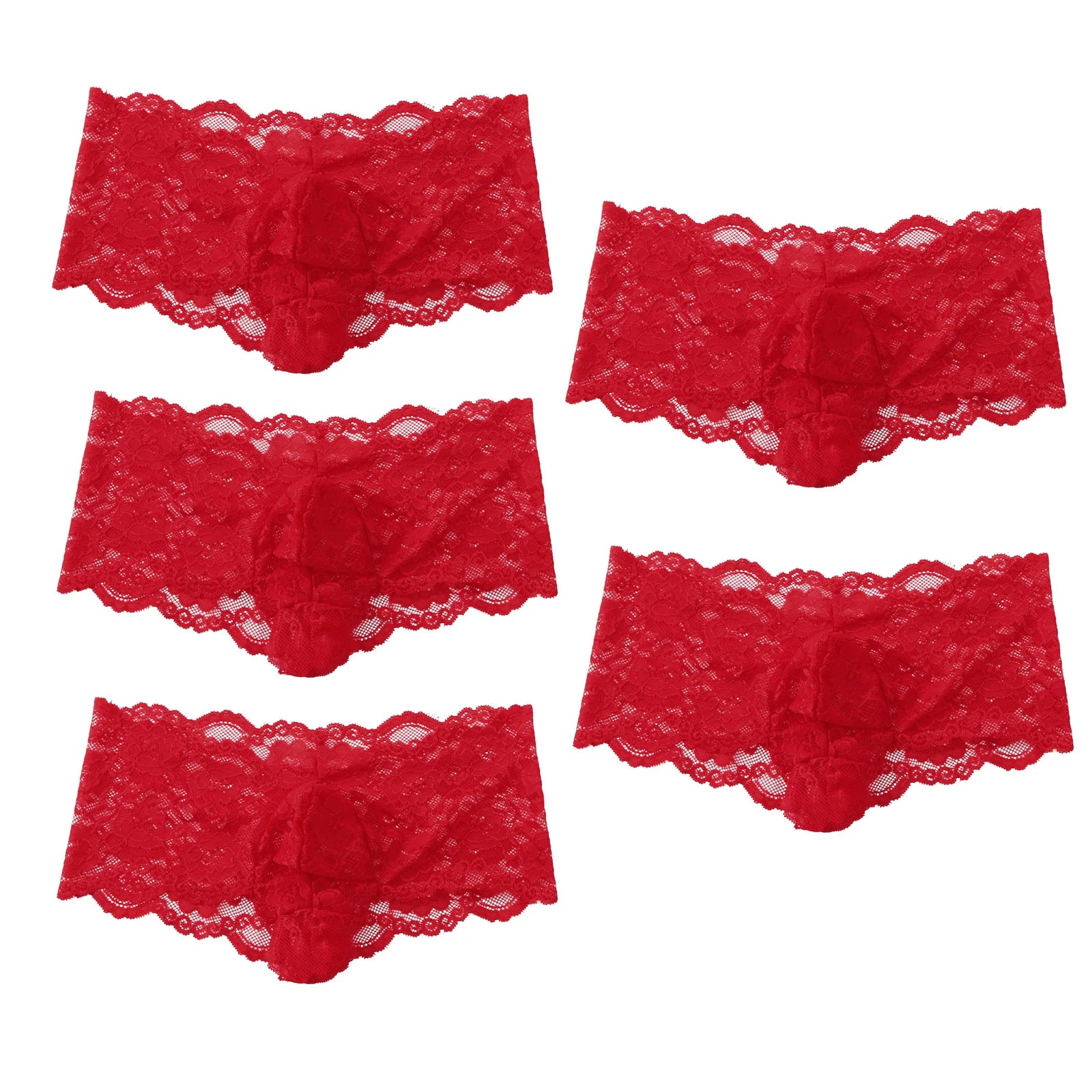 "Sissy Anya" 5pcs Kit Sexy Men Lace Boxers