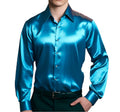 Satin Silk Dress Long Sleeve Shirt