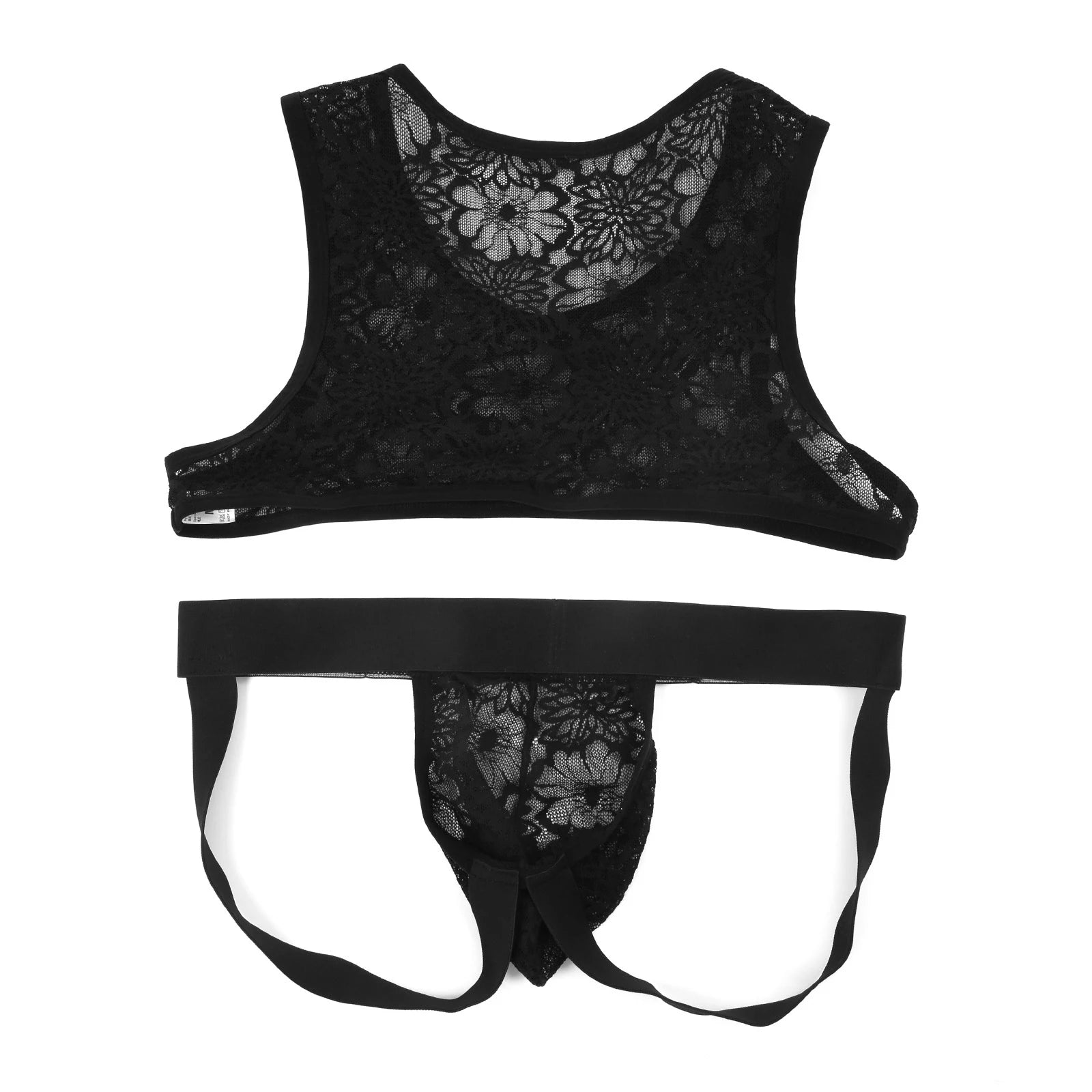 "Sissy Madelynn" Mens Sexy Floral Lace Lingerie Set