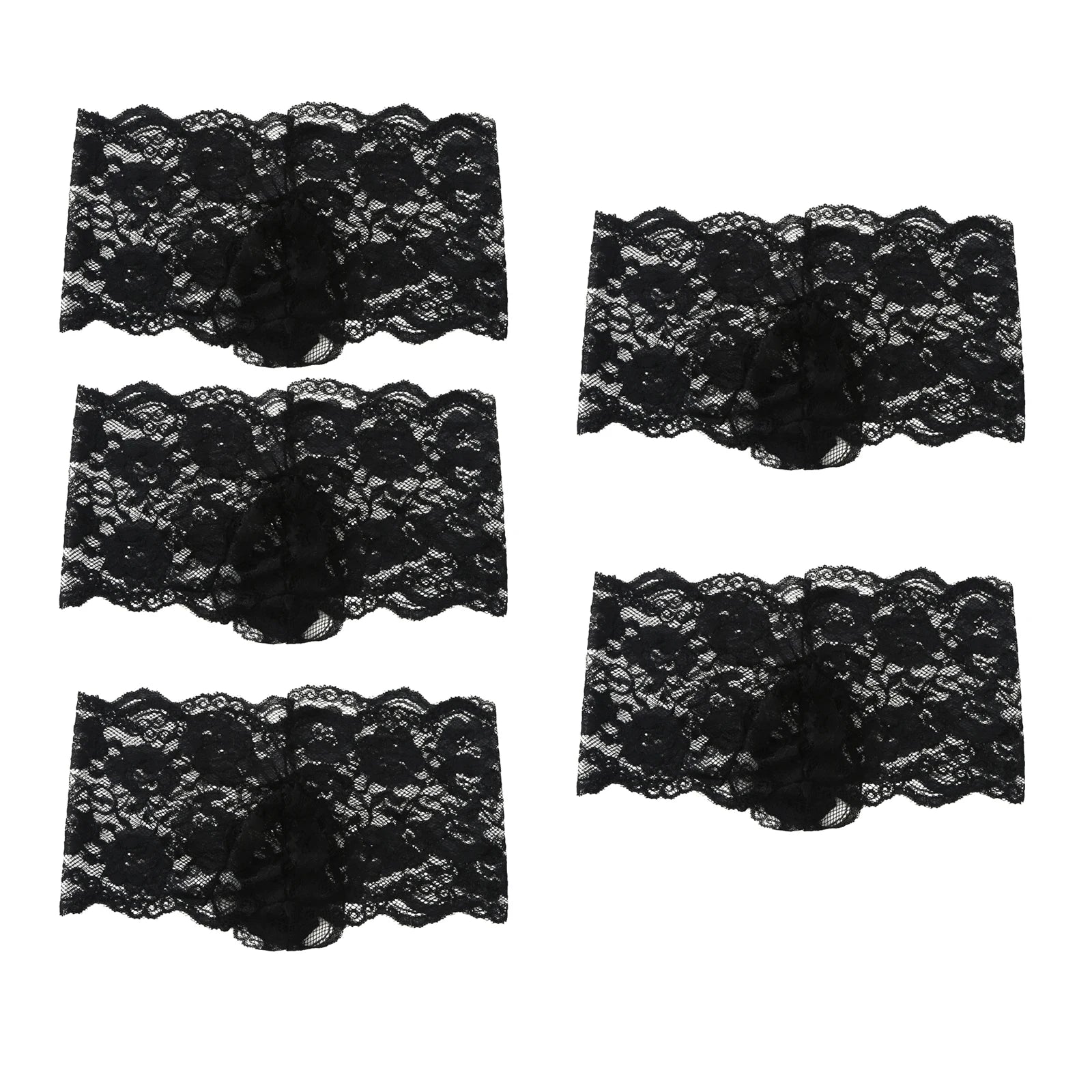 "Sissy Anya" 5pcs Kit Sexy Men Lace Boxers